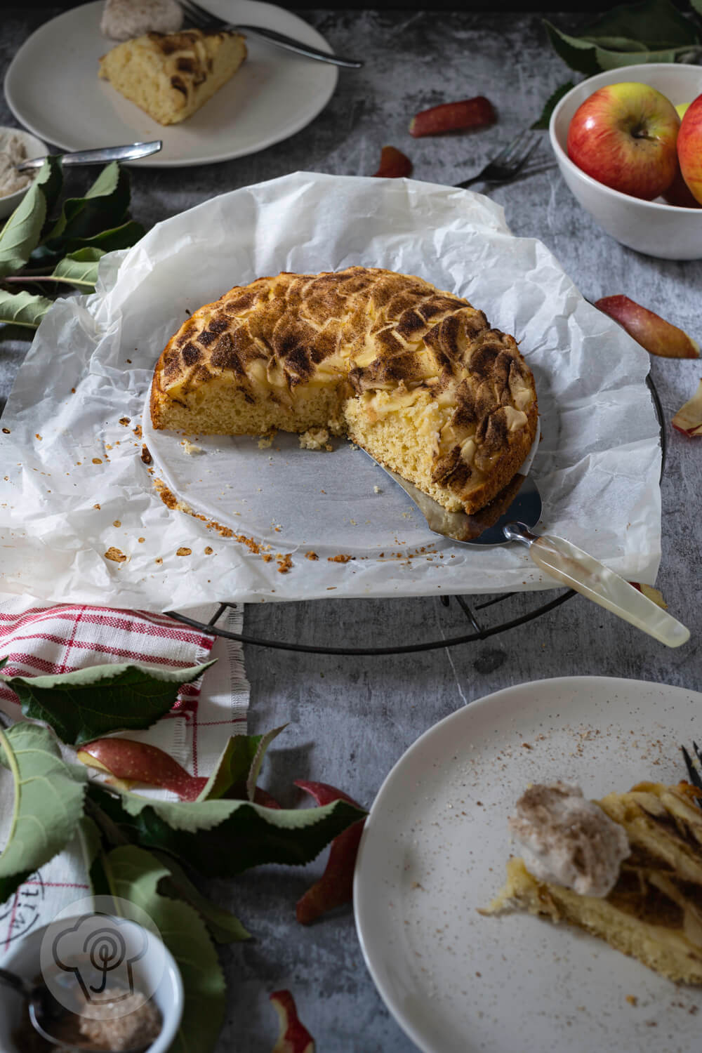 Schwedischer Apfelkuchen - Küchentraum &amp; Purzelbaum