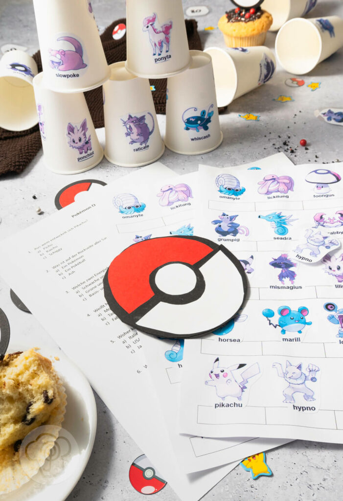 Pokémon Geburtstag - Pokémon Party - Dosenwerfen, Pokémon Quiz, Pokémon Hunt