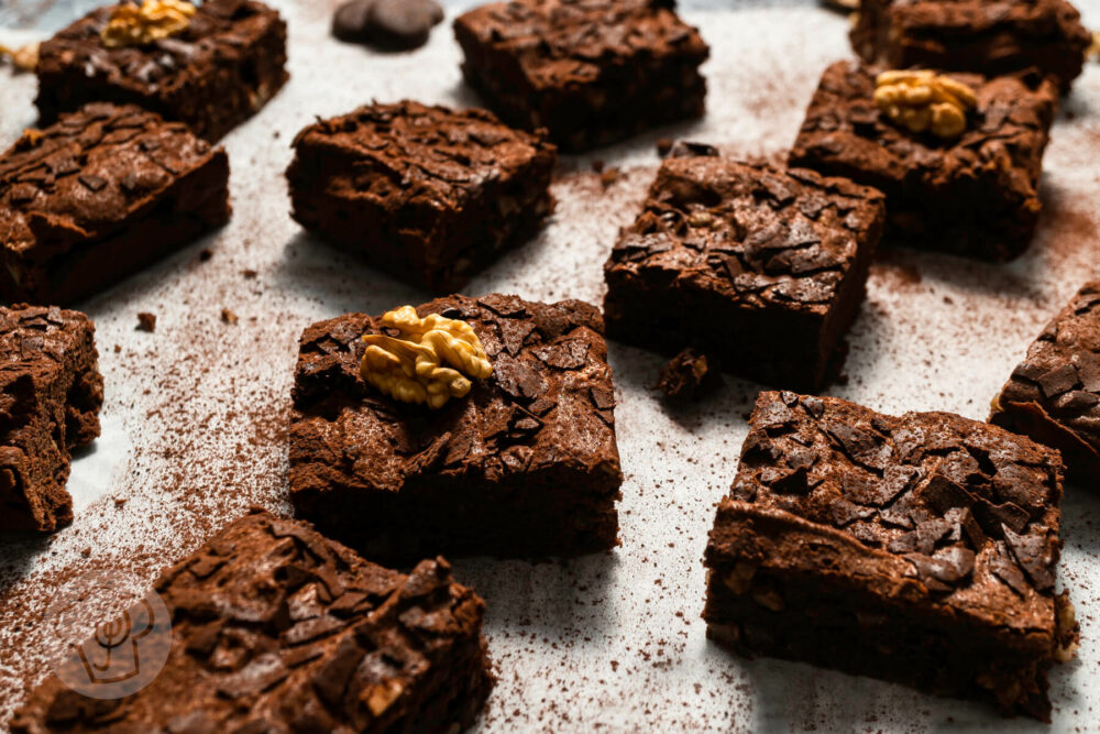 Schoko-Brownies mit Nüssen - Küchentraum &amp; Purzelbaum