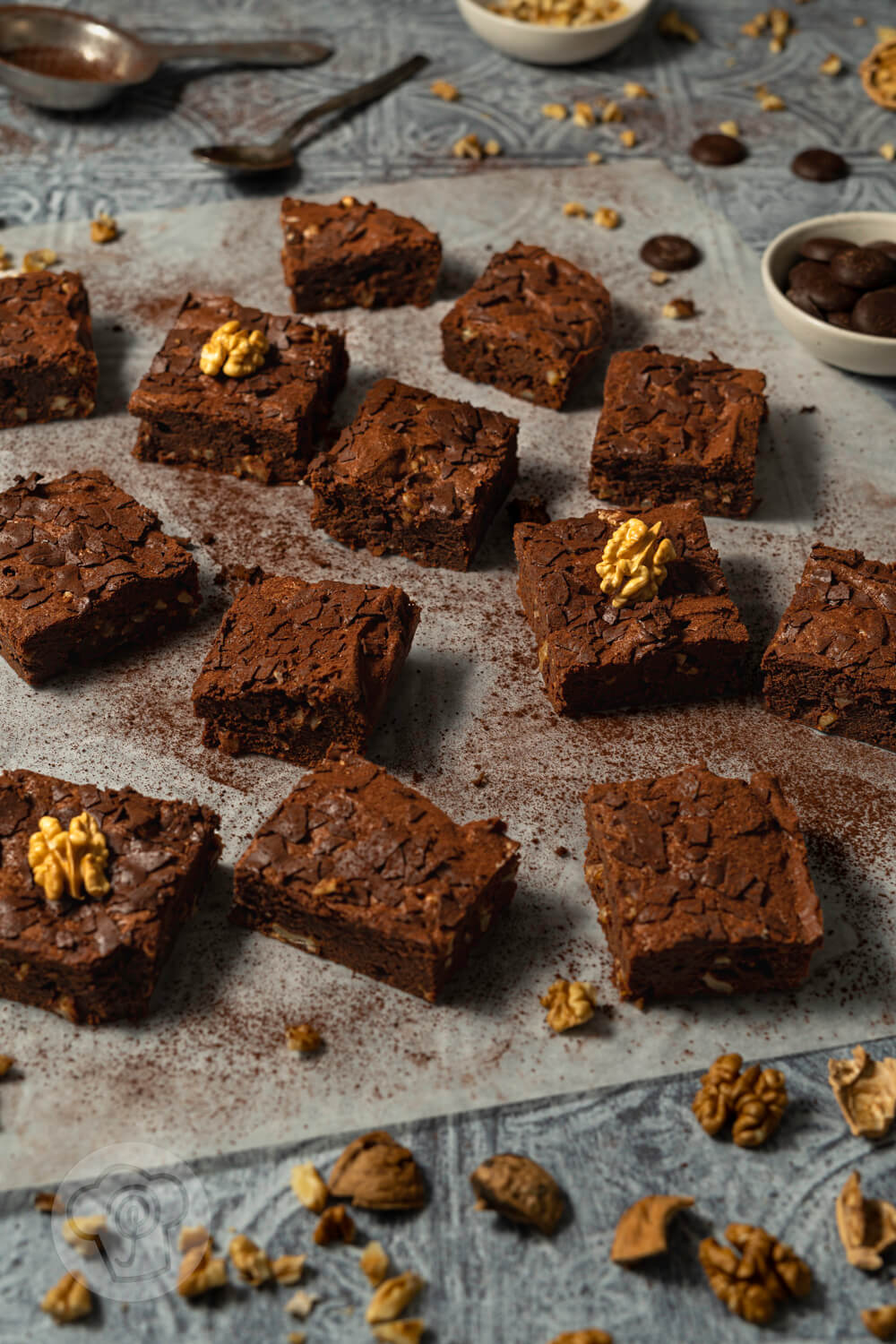 Schoko-Brownies mit Nüssen - Küchentraum &amp; Purzelbaum