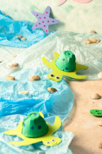Unterwasserwelt - Mottoparty zum Kindergeburtstag - Schildkröten Einladung