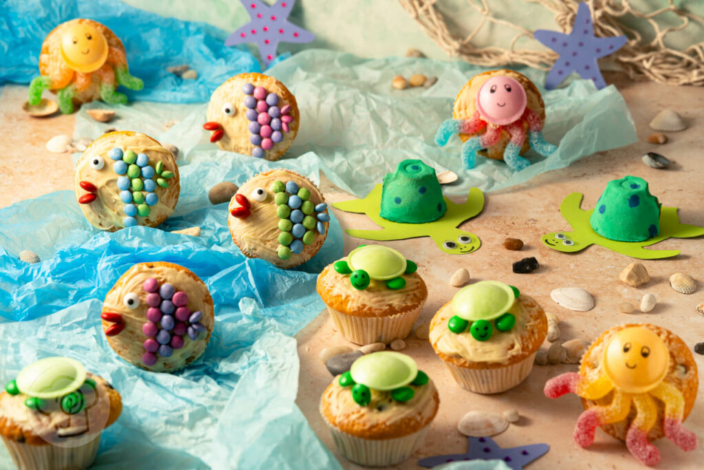 Unterwasserwelt - Mottoparty zum Kindergeburtstag - Muffins