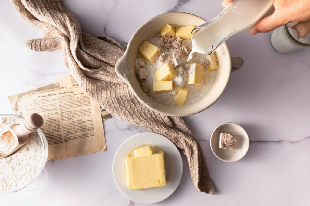 Apfelkuchen mit Streuseln vom Blech - Schritt für Schritt Anleitung