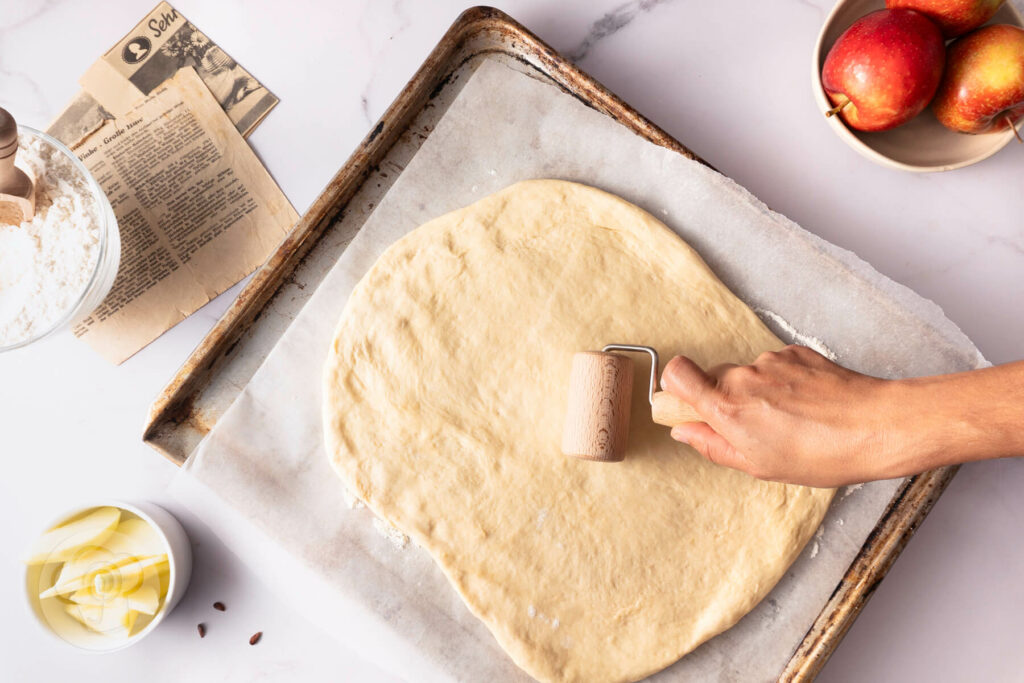 Apfelkuchen mit Streuseln vom Blech - Schritt für Schritt Anleitung