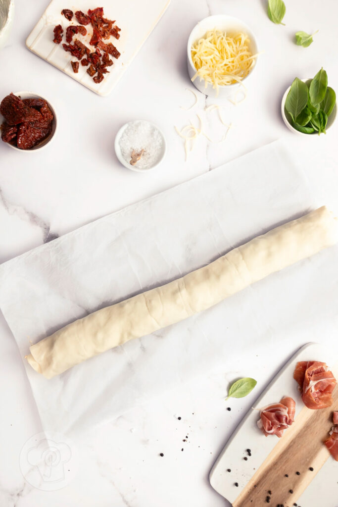 Blätterschnecken mit Parmaschinken - Schritt für Schritt Anleitung