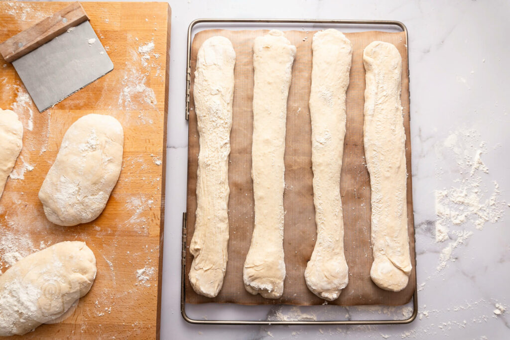 Pane Stirato - Brotstangen mit Dinkel - Zubereitung