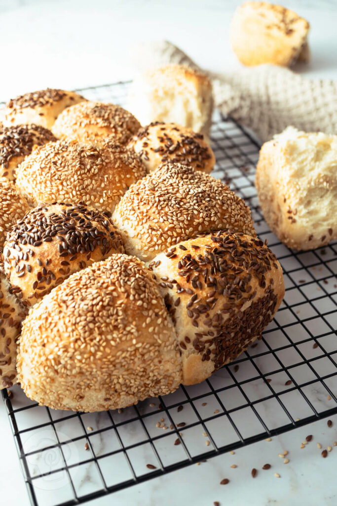 Einfache Brötchensonne - Partybrötchen aus Hefeteig