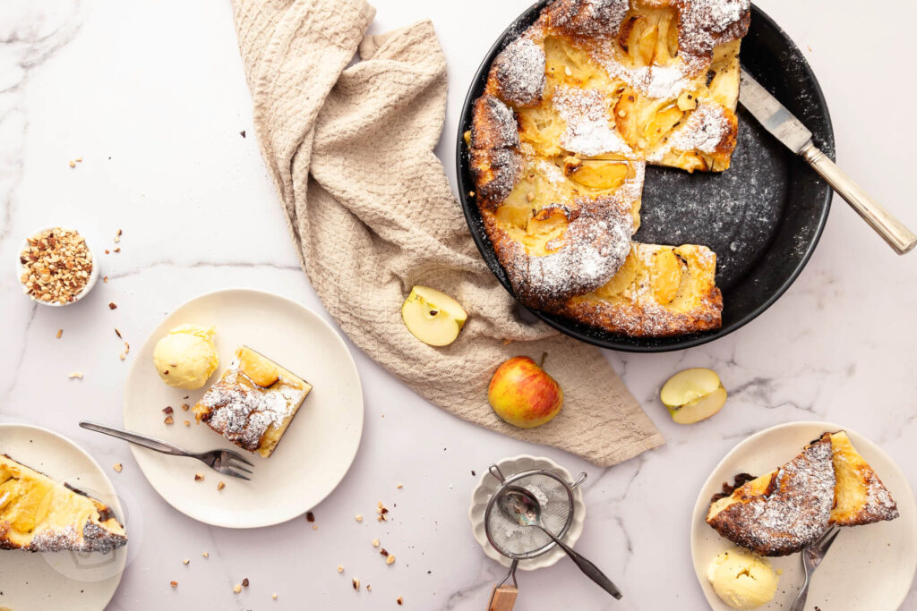 Ofenpfannkuchen mit Apfel - Apfelpfannkuchen