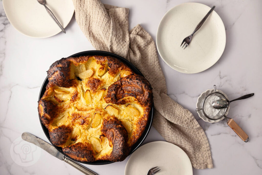 Ofenpfannkuchen mit Apfel - Apfelpfannkuchen - Zubereitung